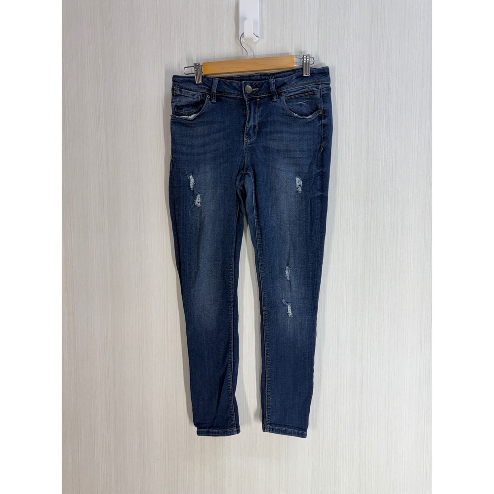 The Limited Denim Slim Boyfriend Distressed Dark Wash Jeans Womens 6